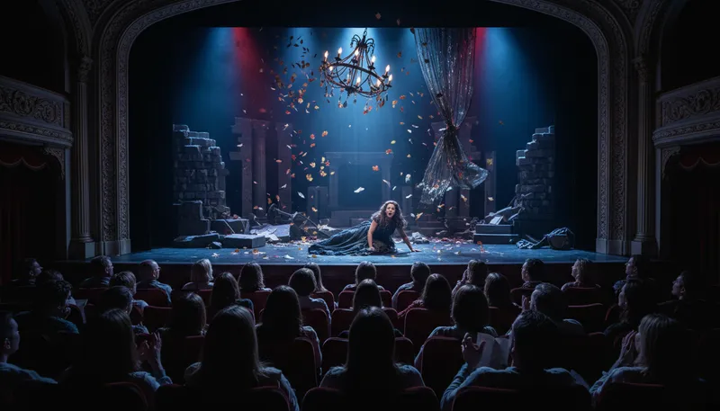 Illustration of dramatic: related to drama or theater