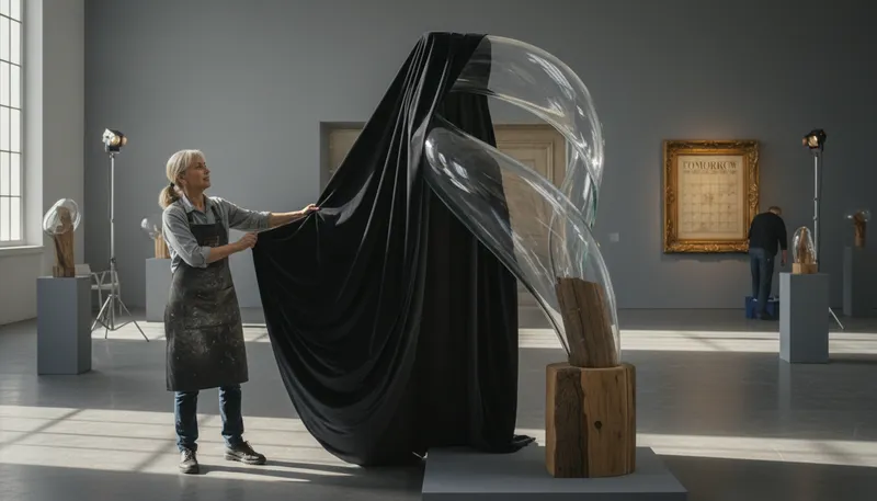 Illustration of unveil: Reveal something for the first time.
