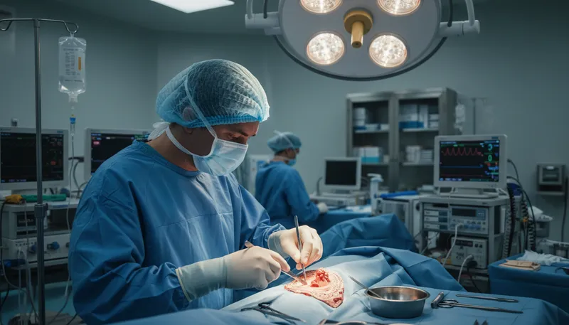 Illustration of resection: Surgical removal of a part of an organ.