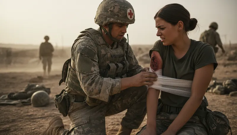 Illustration of medic: A person trained to provide medical care.