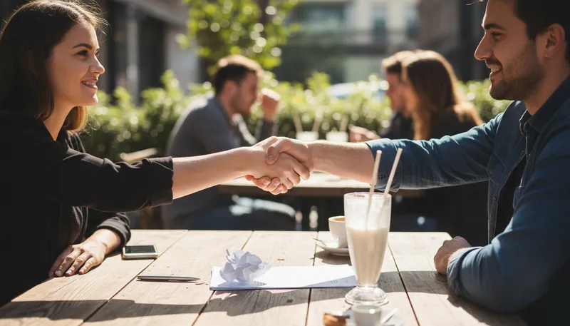 Illustration of shake: a hand gesture of greeting or agreement