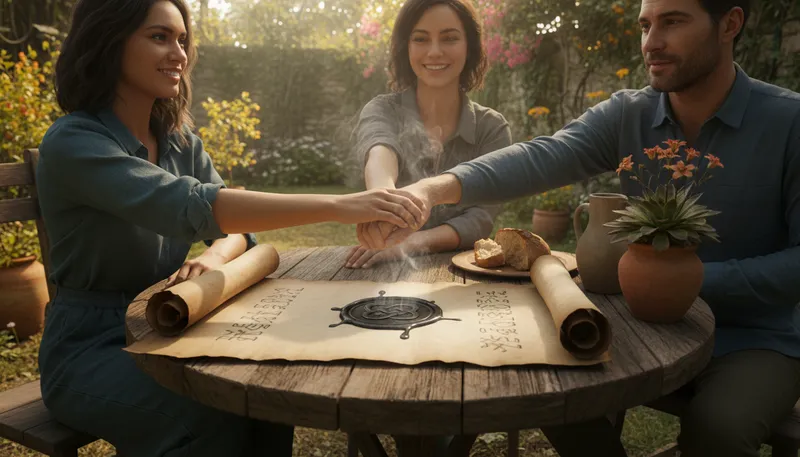 Illustration of pact: An agreement between parties.