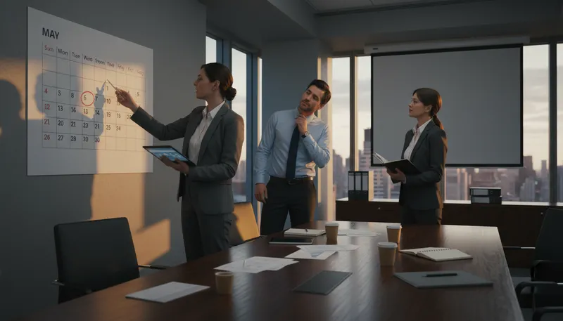 Illustration of adjourn: To suspend a meeting or session.