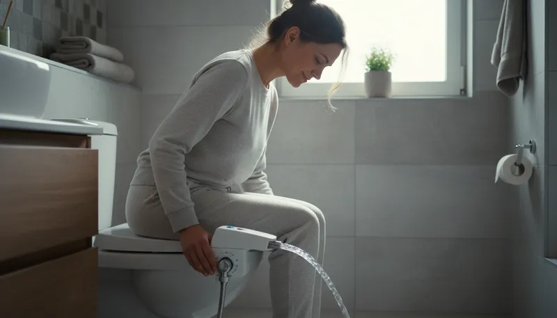 Illustration of bidet: A bathroom fixture for washing.