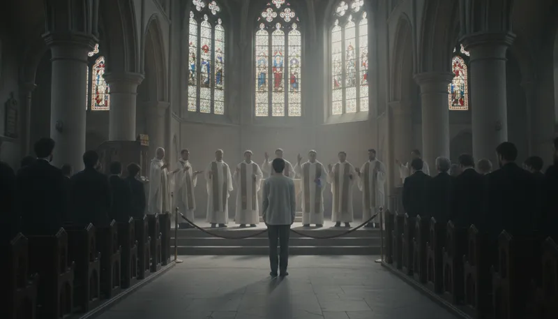 Illustration of excommunicate: To officially remove someone from a group or community.