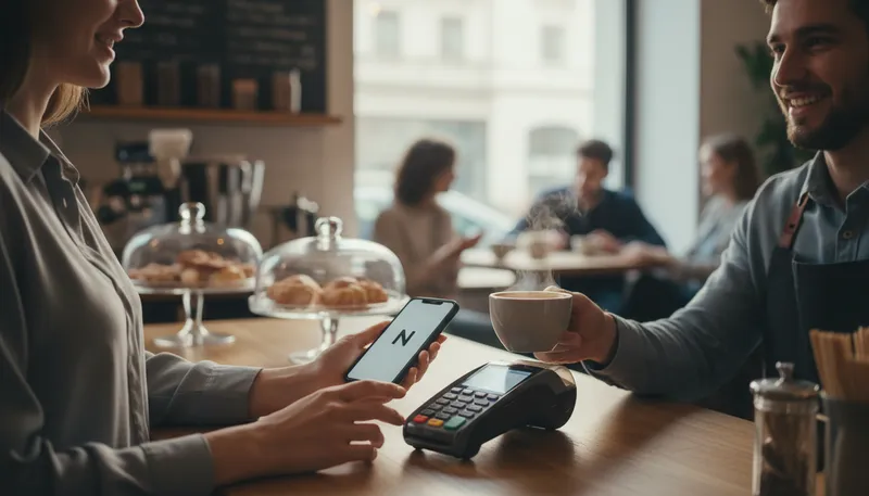 Illustration of nex: A digital payment platform for transactions.