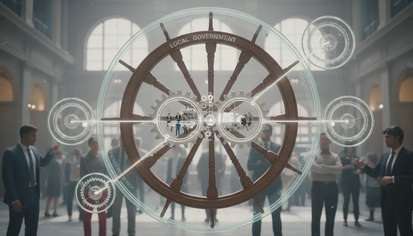 wheel within a wheel का चित्र: a complex situation with interrelated parts