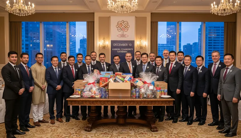Illustration of brotherhood: a group of people sharing common interests.