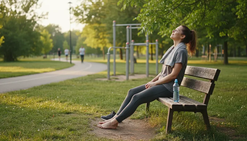 Illustration of physical break: a pause for physical rest or recovery