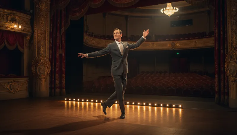 Illustration of astaire: Referring to the famous dancer Fred Astaire.