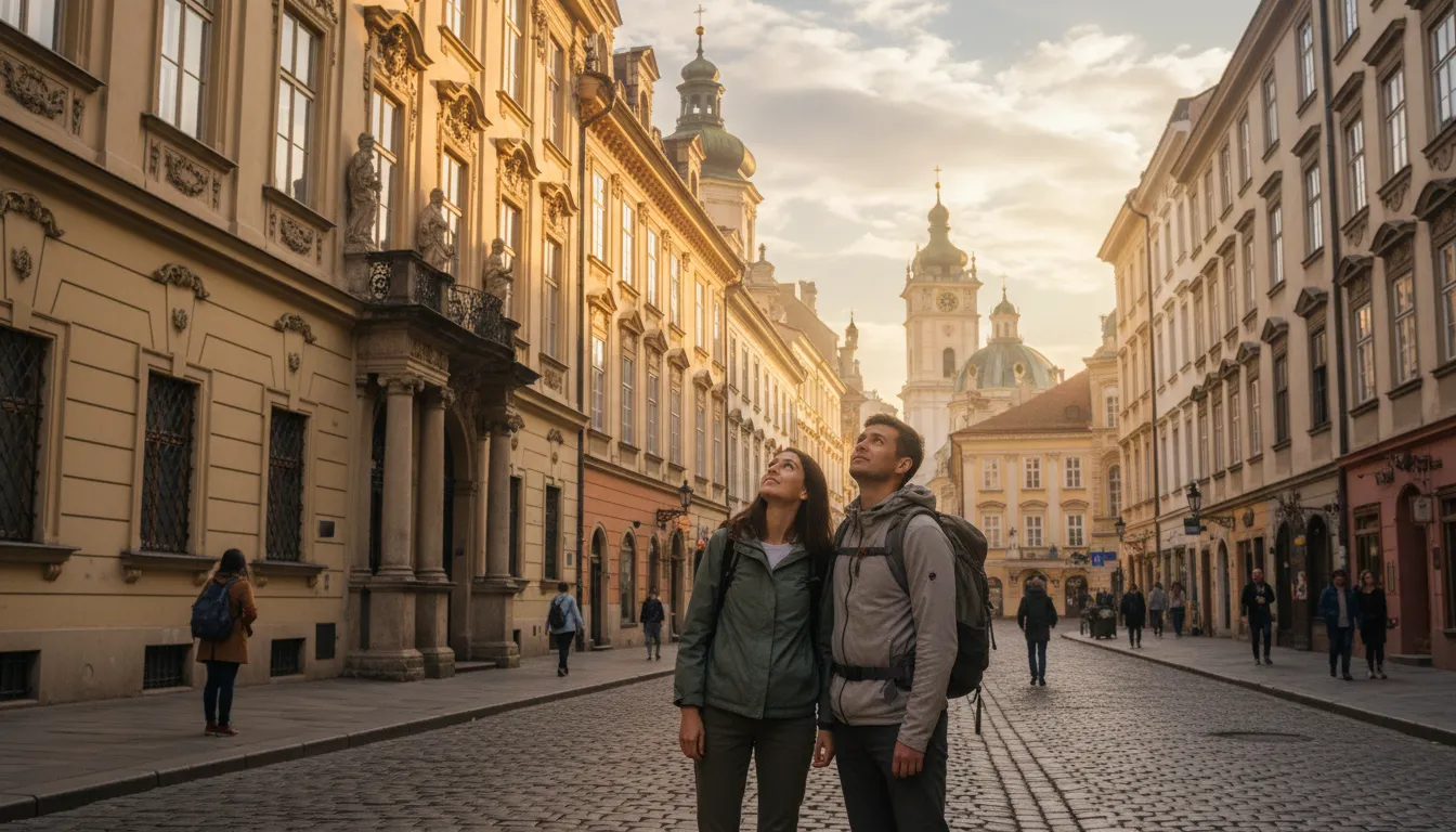 Иллюстрация Lviv: A city in western Ukraine with rich history.