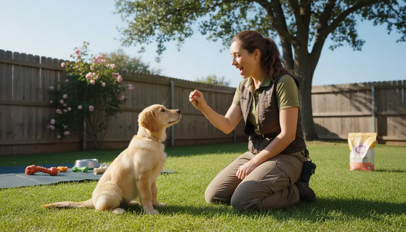 Illustration of good girl: A praise for a well-behaved female pet.