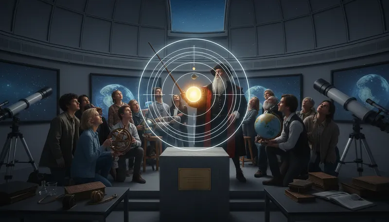 Illustration of copernicus: Astronomer who proposed heliocentric theory.