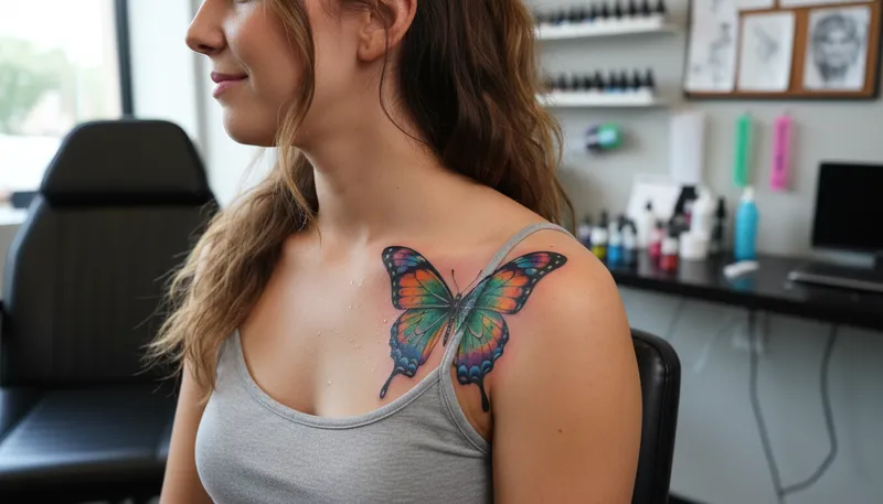 Illustration of tattoo: A permanent design on the skin.