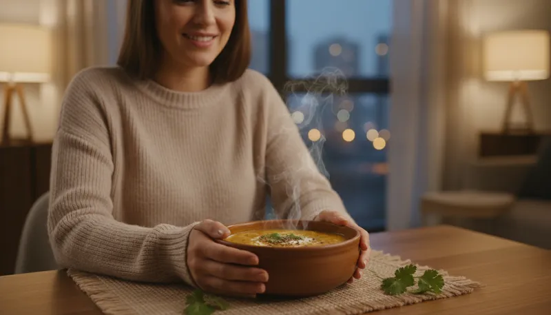 Illustration of dal: A dish made from lentils, often served with rice.