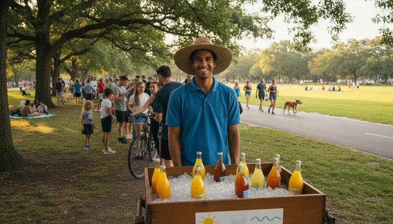 Illustration of vend: To sell something, often from a machine.