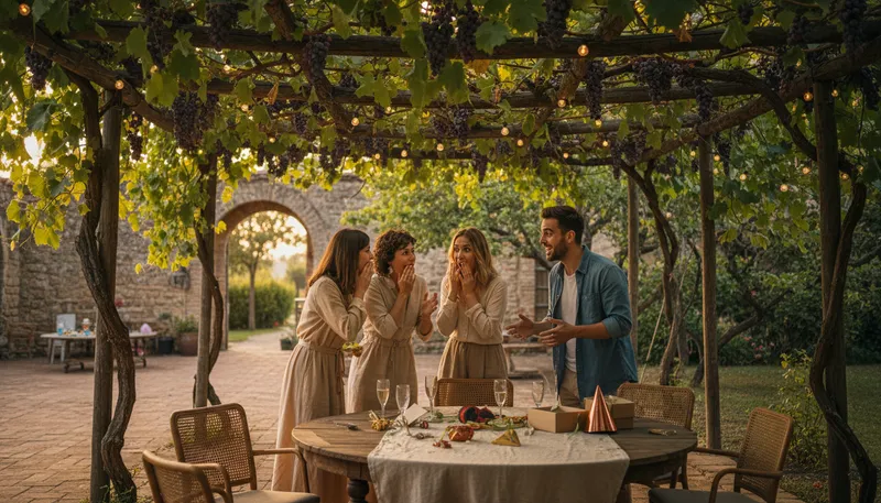 Illustration of grapevine: an informal means of spreading information