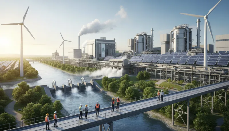 Illustration of alcoa: A company specializing in aluminum production.