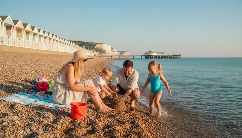 Illustration of eastbourne: A coastal town in England.