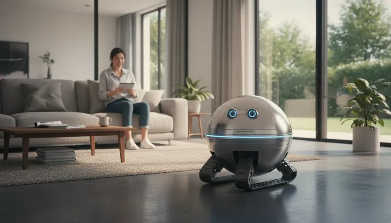 Illustration of droid: A robot, especially in science fiction.