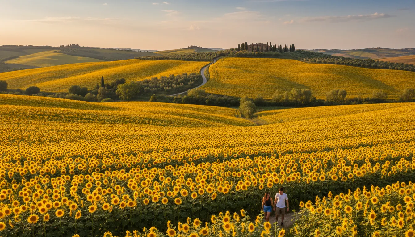 Ilustración de Tuscany: A region in central Italy known for beauty.