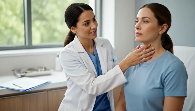 Illustration of thyroid: A gland that regulates metabolism.