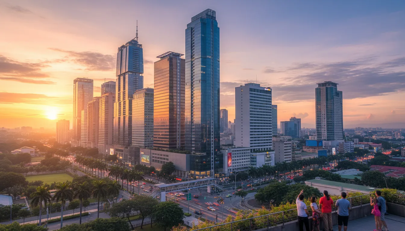Makati 的插圖：A city in the Philippines known for business.