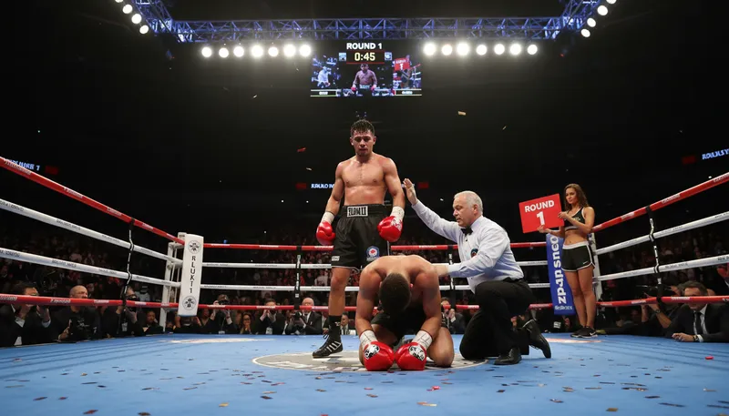 Illustration of knockdown: A situation where someone is knocked to the ground.