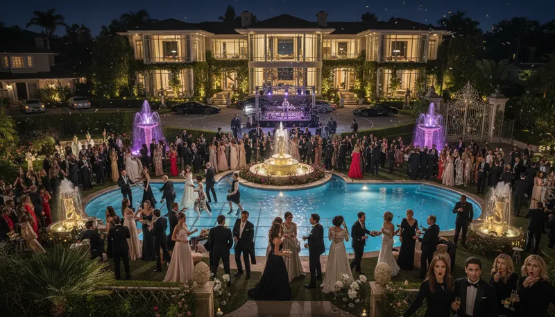 Illustration of filthy rich: Extremely wealthy.
