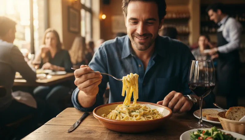Illustration of alfredo: a pasta dish with cream sauce