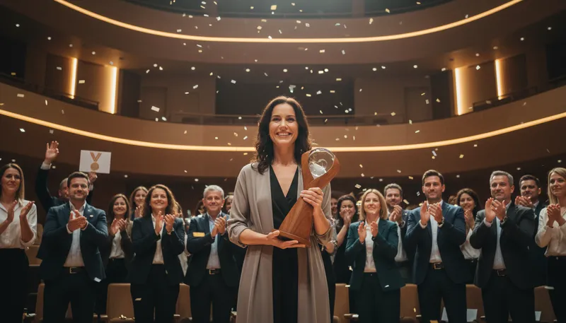 Illustration of kudos: Praise or recognition for an achievement.