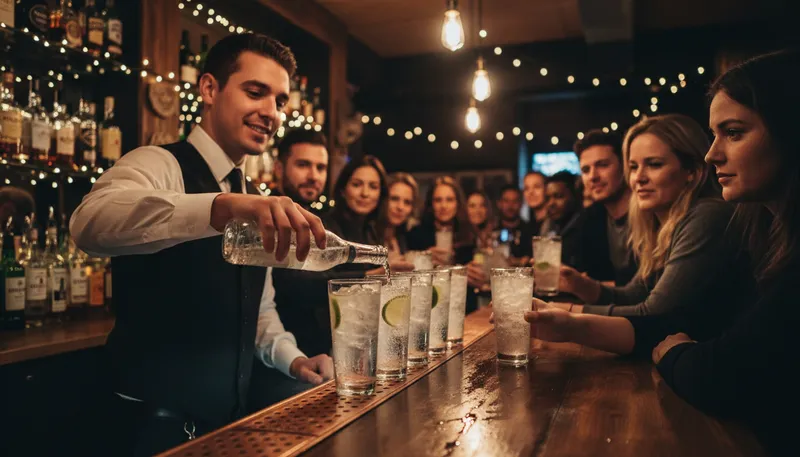 Illustration of ginn: A type of spirit or liquor.