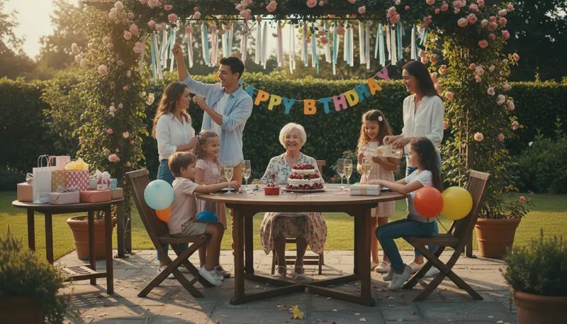 Illustration of celebration: A joyful event or gathering.