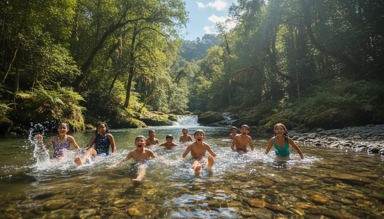 Illustrazione di freshwater: Water that is not salty, like rivers.