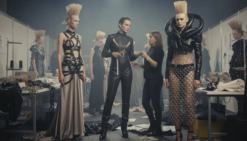Illustration of kinky: Unusual or unconventional in a playful way.