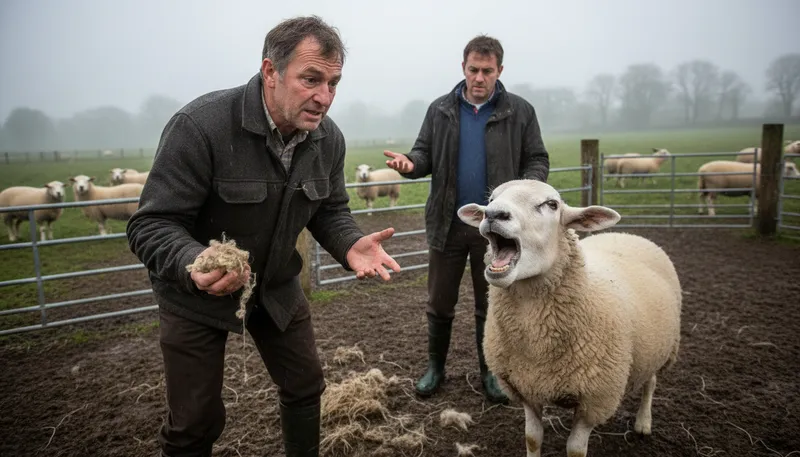 Illustration of more cry than wool: more fuss than actual substance
