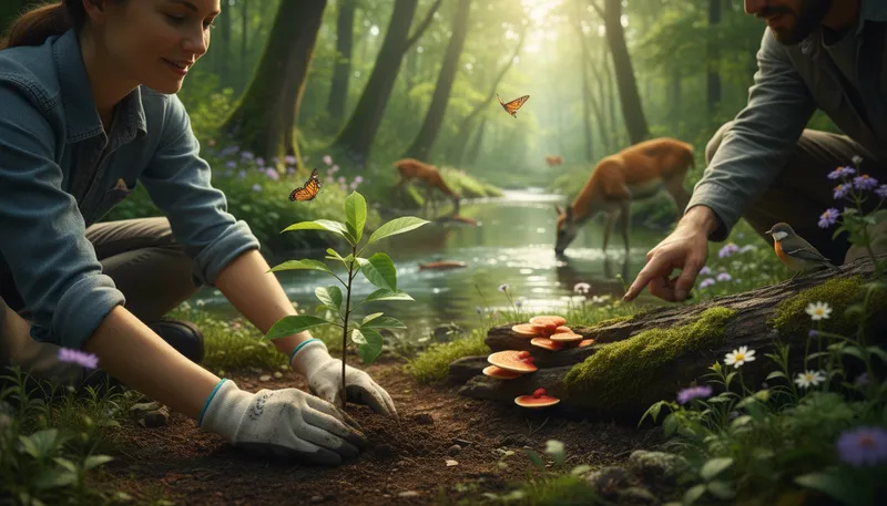Illustration of biotic: Related to living organisms.