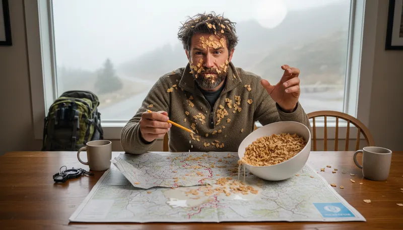 Illustration of never eat shredded wheat: a mnemonic for remembering directions