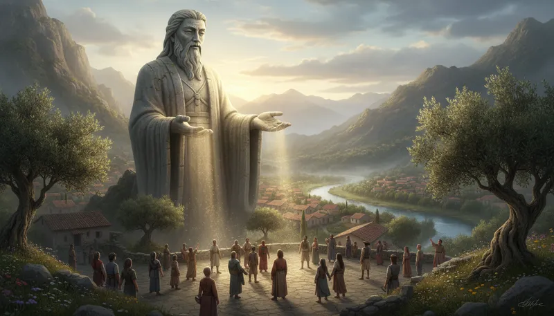 Illustration of deus: A term meaning God or deity.