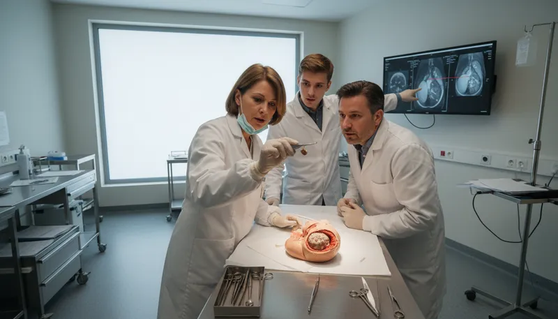 Illustration of autopsy: An examination to determine cause of death.