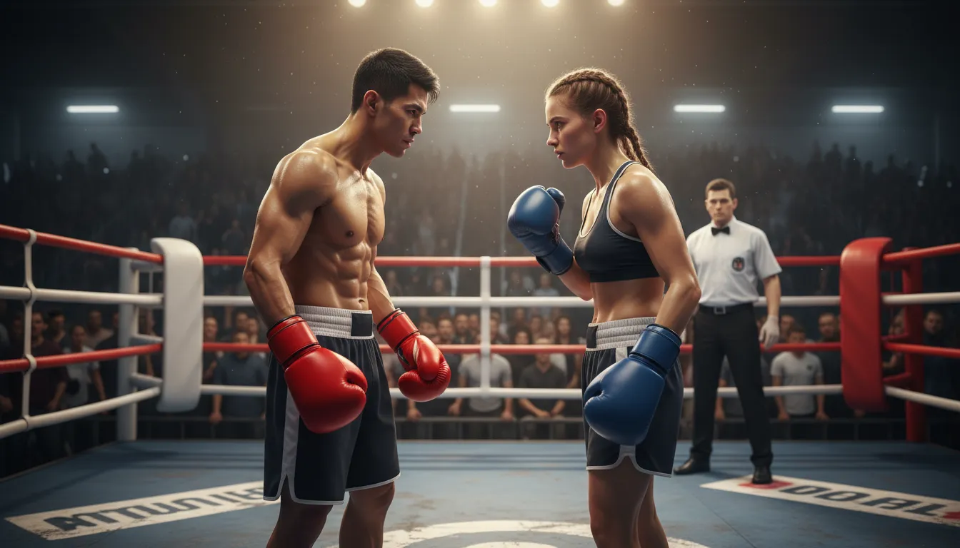 get it on 的插图：to begin an energetic activity or a fight