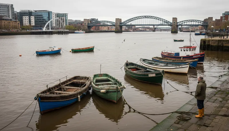 Illustration of tyne: A river in England, often referred to in context.