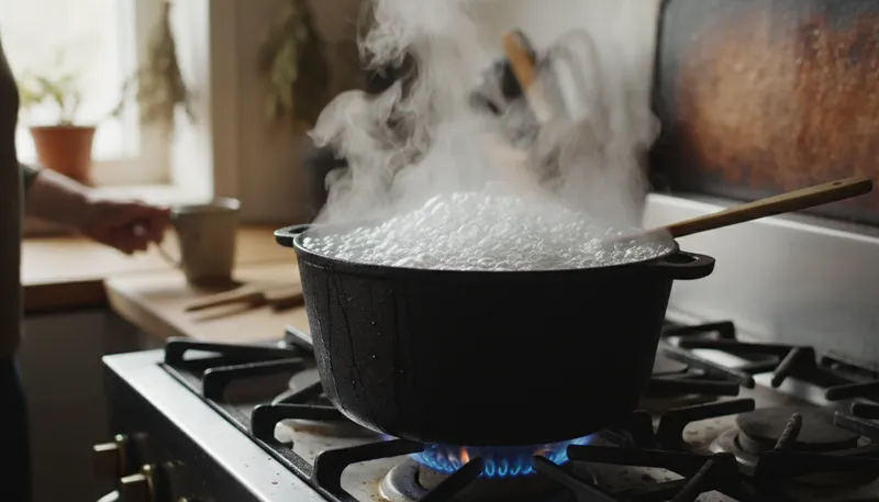 Illustration of seethe: To bubble or foam as if boiling.