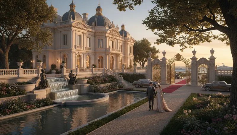 Illustration of opulence: Great wealth or luxuriousness.
