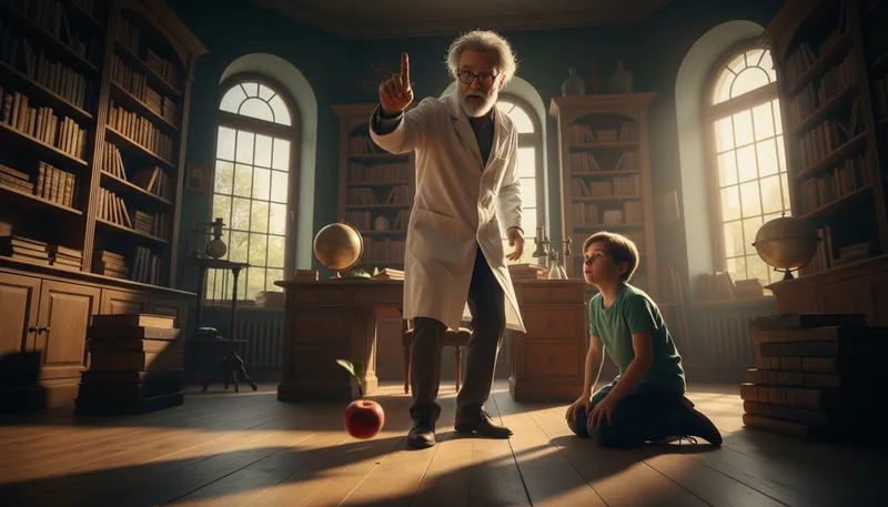 Illustration of physicist: A scientist who studies matter and energy.