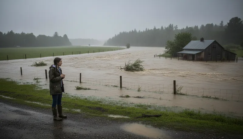 Illustration of downfall: a sudden loss due to heavy rain