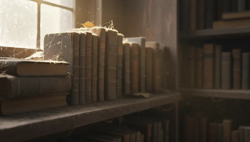 Illustration of dusty: covered with or full of dust.