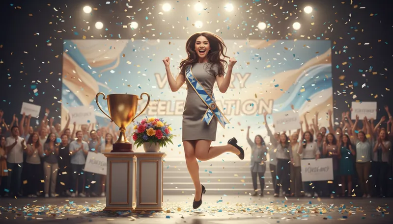 Illustration of over the moon: Extremely happy or delighted.