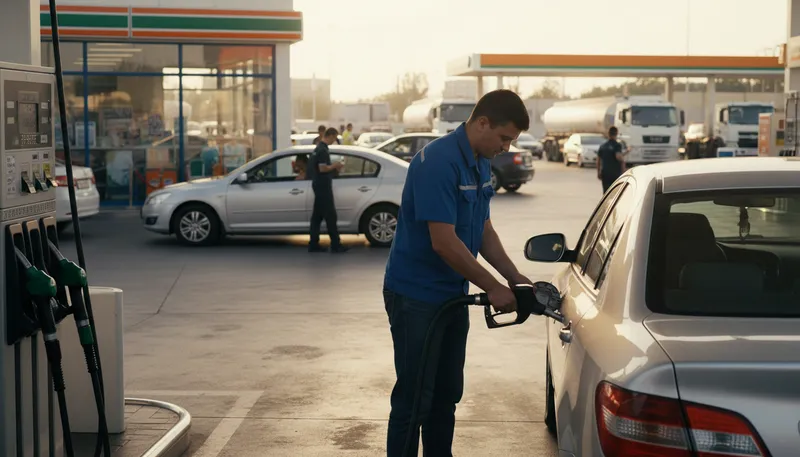 Illustration of gasoline: A fuel used in engines for vehicles.