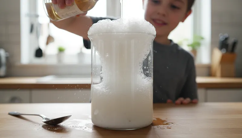 Illustration of react: undergo a chemical change